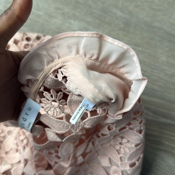 Sandro Paris Manureva Pink Lace Dress 6 - Picture 14 of 15